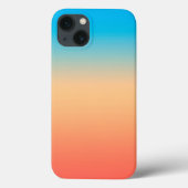 Gradient ombre koraal blush beige blue Case-Mate iPhone case (Achterkant)