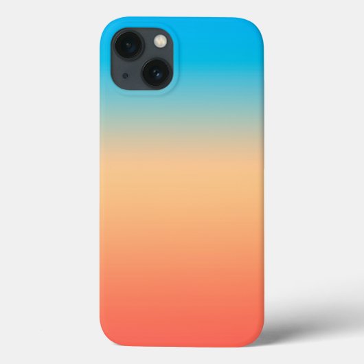 Gradient ombre koraal blush beige blue Case-Mate iPhone case (Achterkant)