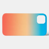 Gradient ombre koraal blush beige blue Case-Mate iPhone case (Achterkant (horizontaal))