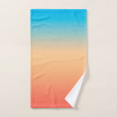 Gradiënt ombre koraal blush beige blue soft blurre bad handdoek (Handdoek)