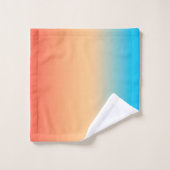 Gradiënt ombre koraal blush beige blue soft blurre bad handdoek (Wasdoekje)