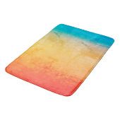 Gradiënt ombre koraal blush beige blue soft blurre badmat (Gekanteld)