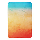 Gradiënt ombre koraal blush beige blue soft blurre badmat (Voorkant Verticaal)