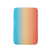 Gradiënt ombre koraal blush beige blue soft blurre badmat (Voorkant Verticaal)