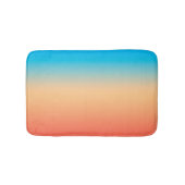 Gradiënt ombre koraal blush beige blue soft blurre badmat (Voorkant)