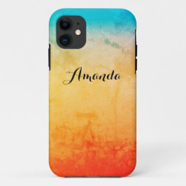 Gradiënt ombre koraal blush beige blue soft blurre Case-Mate iPhone case