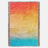 Gradiënt ombre koraal blush beige blue soft blurre deken (Voorkant Verticaal)