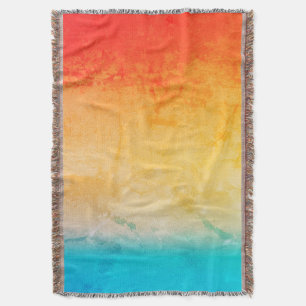 Gradiënt ombre koraal blush beige blue soft blurre deken