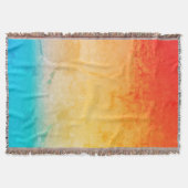 Gradiënt ombre koraal blush beige blue soft blurre deken (Voorkant)