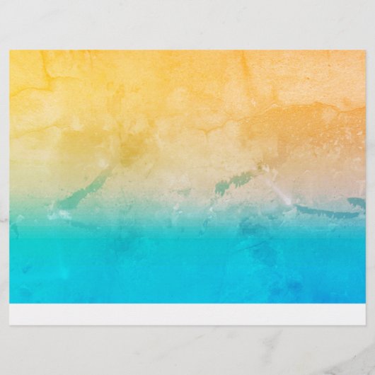 Gradiënt ombre koraal blush beige blue soft blurre flyer (Achterkant)