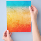 Gradiënt ombre koraal blush beige blue soft blurre flyer (Hand)