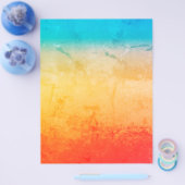 Gradiënt ombre koraal blush beige blue soft blurre flyer (Enkel)