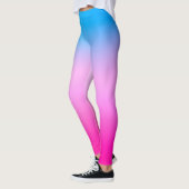 Gradiënt ombre koraal blush beige blue soft blurre leggings (Links)