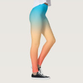 Gradiënt ombre koraal blush beige blue soft blurre leggings (Rechts)