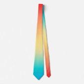 Gradiënt ombre koraal blush beige blue soft blurre stropdas (Voorkant)