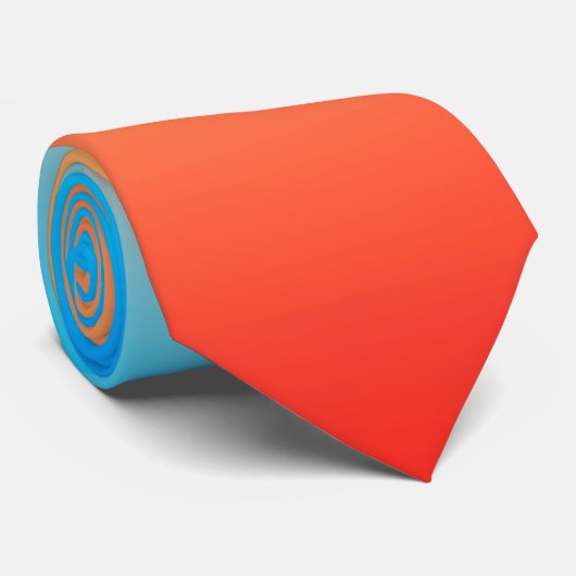 Gradiënt ombre koraal blush beige blue soft blurre stropdas (Opgerold)