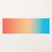 Gradiënt ombre koraal blush beige blue soft blurre yogamat (Achterkant (horizontaal))