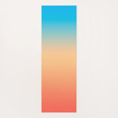 Gradiënt ombre koraal blush beige blue soft blurre yogamat (Achterkant)