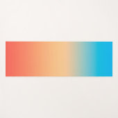 Gradiënt ombre koraal blush beige blue soft blurre yogamat (Voorkant (horizontaal))