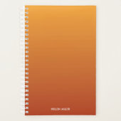 Gradient Ombre Oranje Gepersonaliseerd Planner (Voorkant)