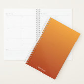 Gradient Ombre Oranje Gepersonaliseerd Planner (Display)