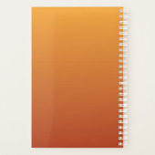 Gradient Ombre Oranje Gepersonaliseerd Planner (Achterkant)