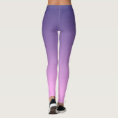 Gradiënt ombre paars tot roze leggins leggings (Achterkant)