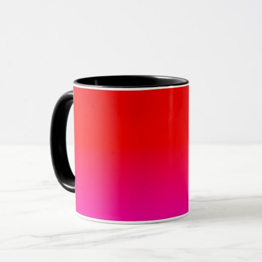 gradiënt ombre rood roze , scharlaken , rood , roz mok (Voorkant links)