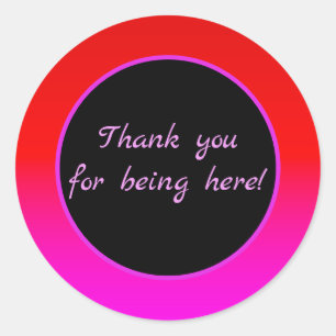 gradiënt ombre rood roze, sjaal, rood, roze ronde sticker