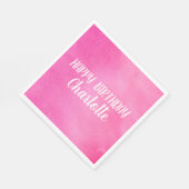 Gradiënt Ombre Roze Waterverf Gepersonaliseerde Na Servet (Hoek)