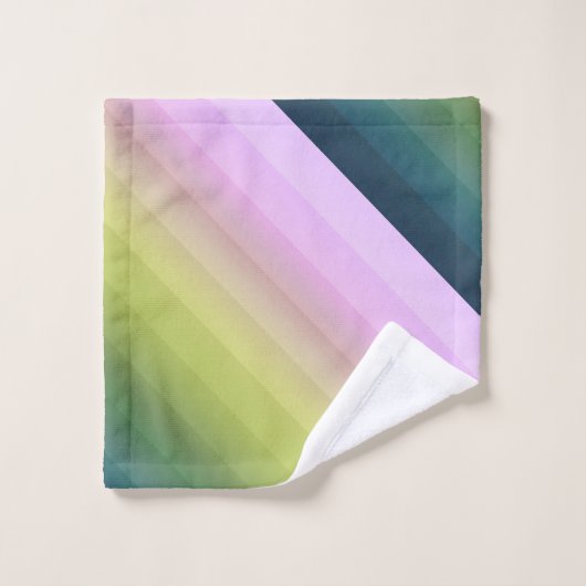 Gradiënt ombre stripe met zachte, troebele groene  bad handdoek (Wasdoekje)