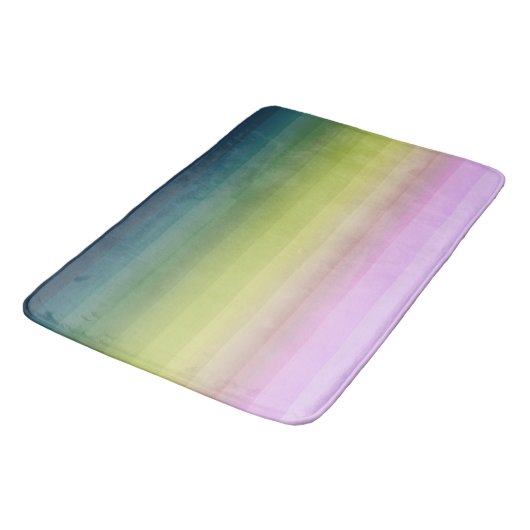 Gradiënt ombre stripe met zachte, troebele groene  badmat (Gekanteld)