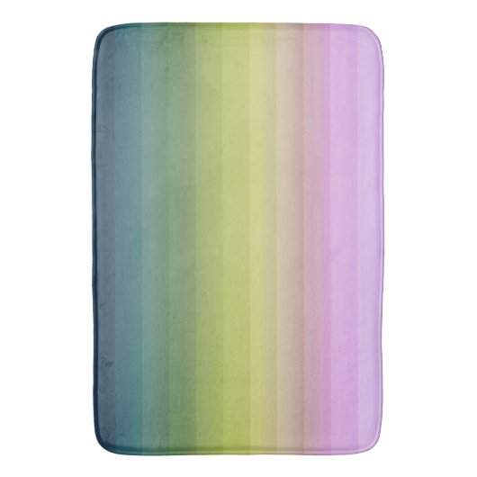Gradiënt ombre stripe met zachte, troebele groene  badmat (Voorkant Verticaal)