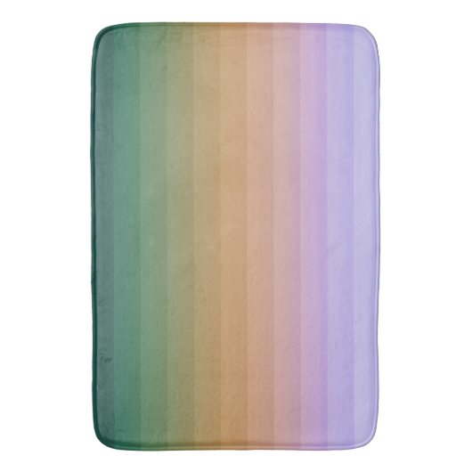 Gradiënt ombre stripe met zachte, troebele groene  badmat (Voorkant Verticaal)