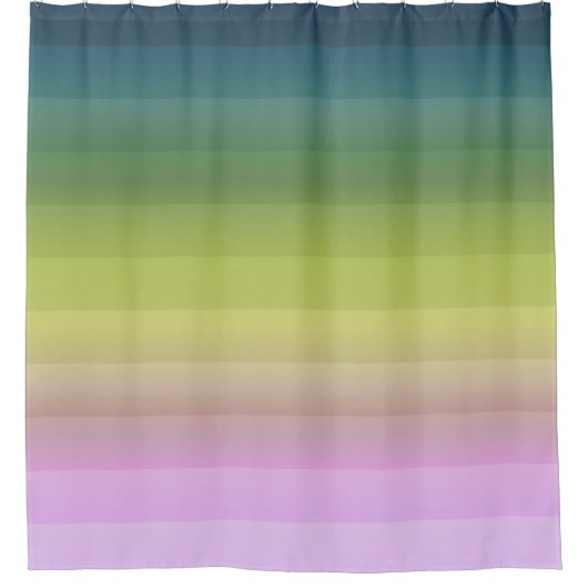 Gradiënt ombre stripe met zachte, troebele groene douchegordijn (Voorkant)