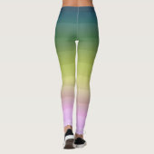 Gradiënt ombre stripe met zachte, troebele groene leggings (Achterkant)
