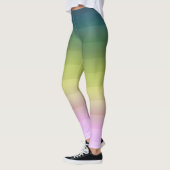Gradiënt ombre stripe met zachte, troebele groene leggings (Links)
