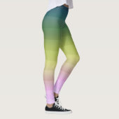 Gradiënt ombre stripe met zachte, troebele groene leggings (Rechts)