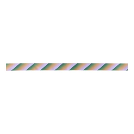 Gradiënt ombre stripe met zachte, troebele groene  satijnen lint (Voorkant)