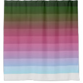 Gradiënt ombre stripe met zachte, wazig multicolo douchegordijn (Voorkant)