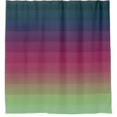 Gradiënt ombre stripe met zachte, wazig multicolo douchegordijn (Voorkant)