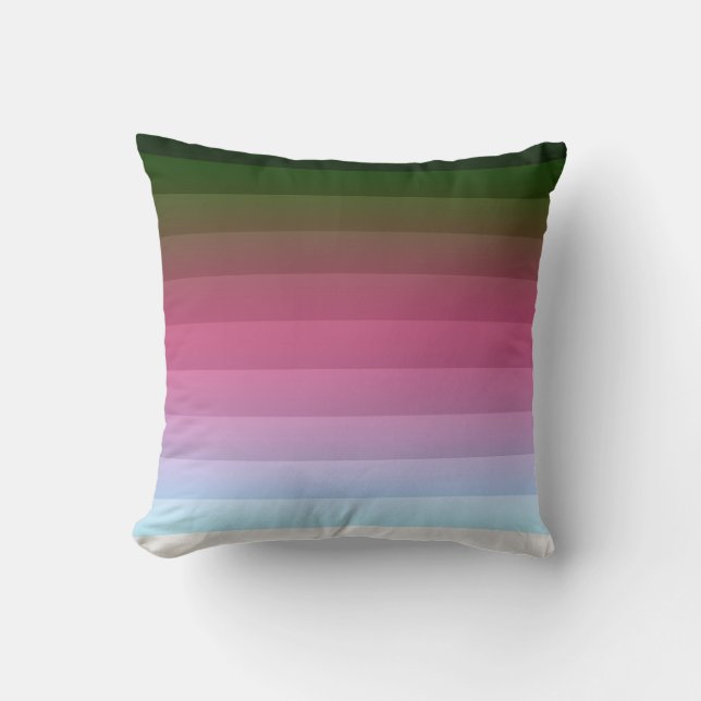 Gradiënt ombre stripe met zachte, wazig multicolo kussen (Voorkant)