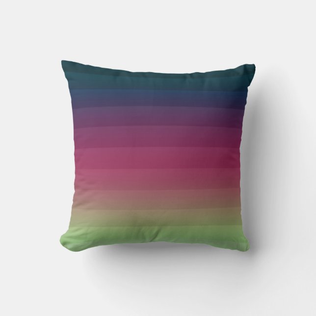 Gradiënt ombre stripe met zachte, wazig multicolo kussen (Voorkant)