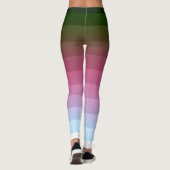 Gradiënt ombre stripe met zachte, wazig multicolo leggings (Achterkant)