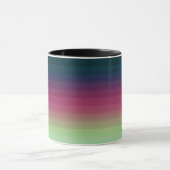 Gradiënt ombre stripe met zachte, wazig multicolo mok (Midden)