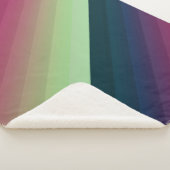 Gradiënt ombre stripe met zachte, wazig multicolo sherpa deken (3/4)