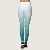 Gradient ombre white turkooise leggins leggings (Achterkant)