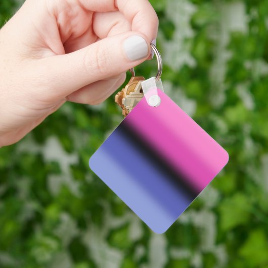 Gradient Omnisexual Pride Flag – Omnisexual Flag Sleutelhanger (Hand)