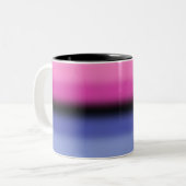 Gradient Omnisexual Pride Flag – Omnisexual Flag Tweekleurige Koffiemok (Voorkant links)