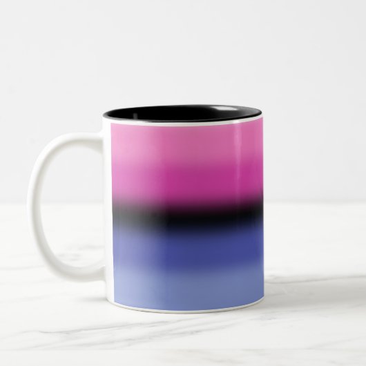 Gradient Omnisexual Pride Flag – Omnisexual Flag Tweekleurige Koffiemok (Links)